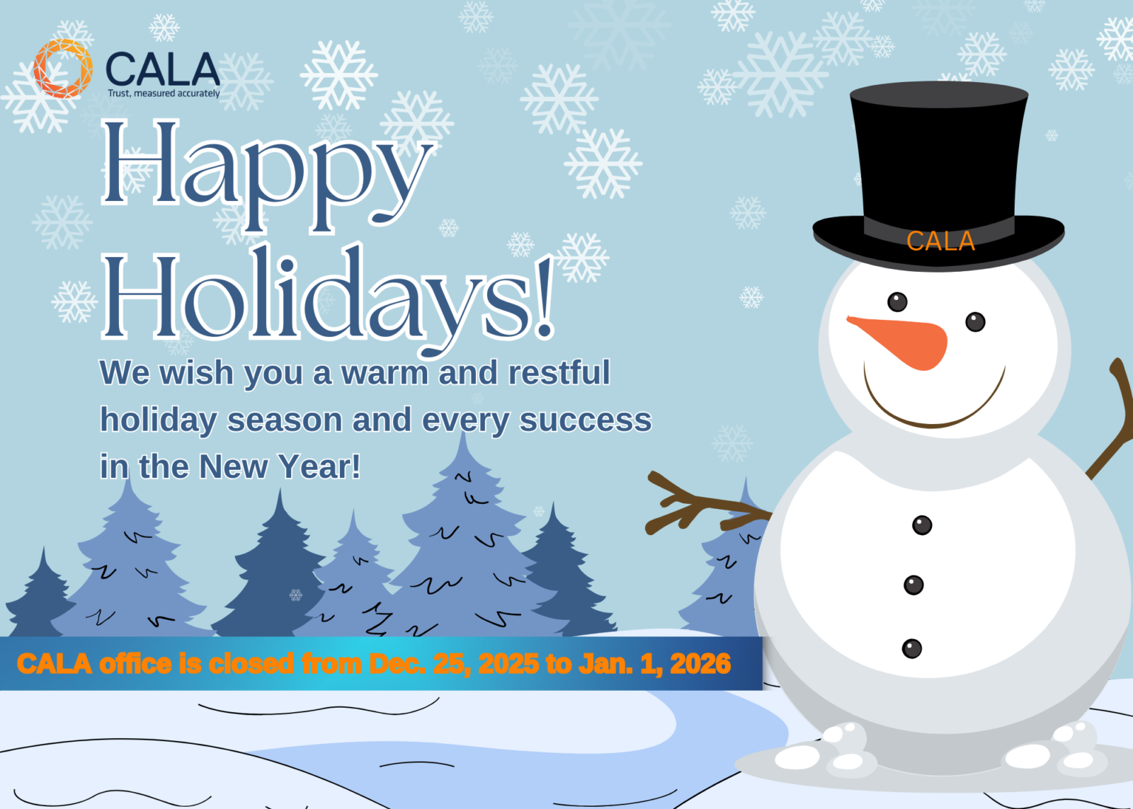 Holiday Greetings and Office Holiday Closure 2025